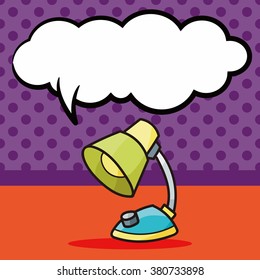 lamp doodle, speech bubble