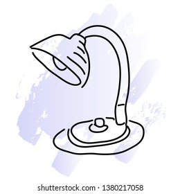 Lamp doodle vector illustration. Hand drawn interior element
