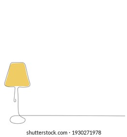  Lamp drawing on white background, vector illustration