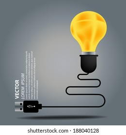 Lamp Eco idea vector illustration