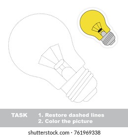 Lamp Electric. Dot to dot educational game for kids.