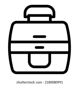 lamp electronic device line icon vector. lamp electronic device sign. isolated contour symbol black illustration