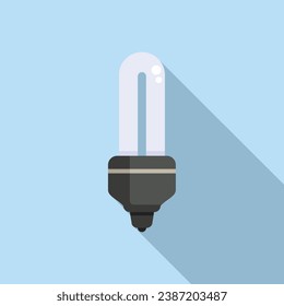 Lamp energy icon flat vector. Bright control. Home light
