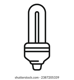 Vector de contorno del icono de energía de la lámpara. Control brillante. Luz del hogar