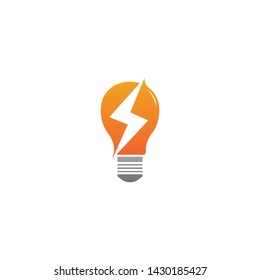 lamp energy logo Template vector design