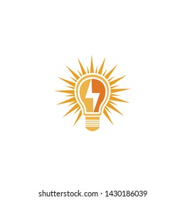 lamp energy logo Template vector design