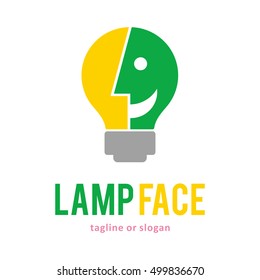 LAMP FACE INSPIRATION IDEA LOGO ICON LOGO TEMPLATE SYMBOL EMBLEM VINTAGE