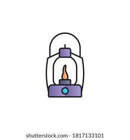 Lamp, fire color gradient vector icon