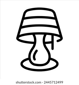lamp in flat design style