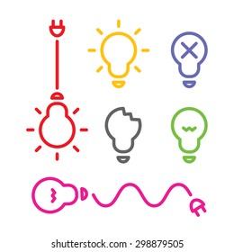 Lamp flat design, vector