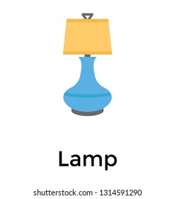 Lamp flat icon design 