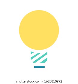 Lamp flat icon design vector illustration