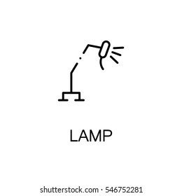 Lamp flat icon. High quality outline symbol of medical euipment for web design or mobile app. Thin line signs of medical lampfor design logo, visit card, etc. Outline pictogram of lamp 