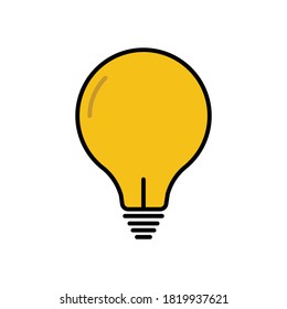 lamp flat icon, icons to build ideas. Design template vector