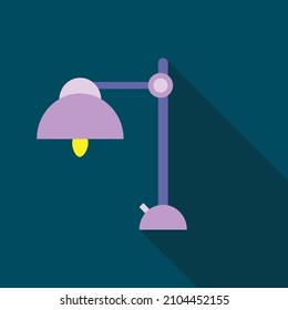 Lamp, flat icon isolated, Very Peri