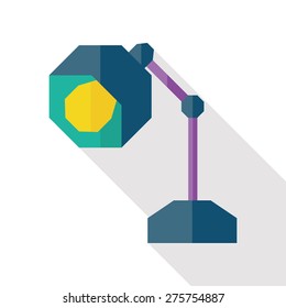 lamp flat icon with long shadow