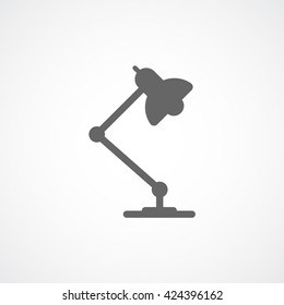 Lamp Flat Icon On White Background