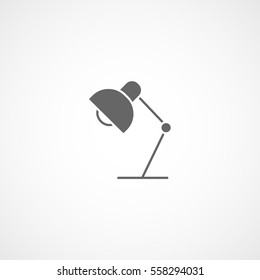 Lamp Flat Icon On White Background
