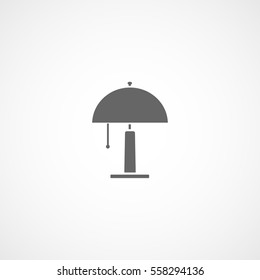Lamp Flat Icon On White Background
