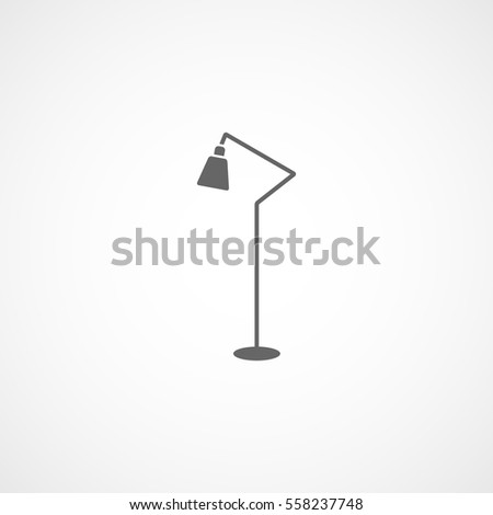 Lamp Flat Icon On White Background