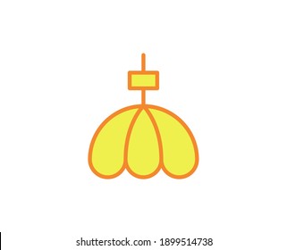 Lamp flat icon. Single high quality outline symbol for web design or mobile app.  House thin line signs for design logo, visit card, etc. Outline pictogram EPS10