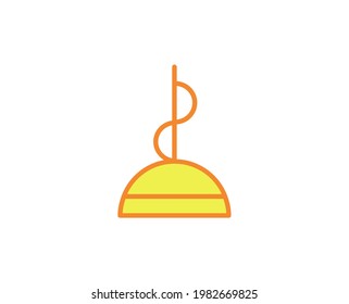 Lamp flat icon. Single high quality outline symbol for web design or mobile app.  House thin line signs for design logo, visit card, etc. Outline pictogram EPS10