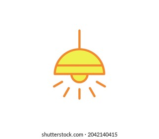Lamp flat icon. Single high quality outline symbol for web design or mobile app.  House thin line signs for design logo, visit card, etc. Outline pictogram EPS10