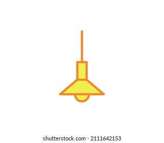 Lamp flat icon. Single high quality outline symbol for web design or mobile app.  House thin line signs for design logo, visit card, etc. Outline pictogram EPS10