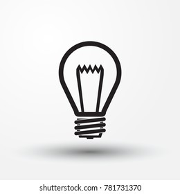 Lamp flat icon vector