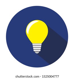 Lamp flat icon, Vector illustration