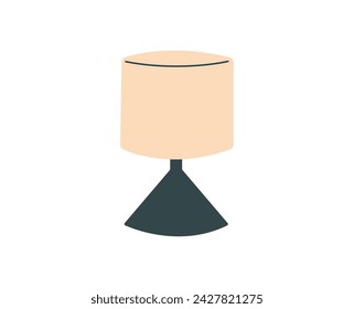 Lamp Flat Illustration. Perfect for different cards, textile, web sites, apps 