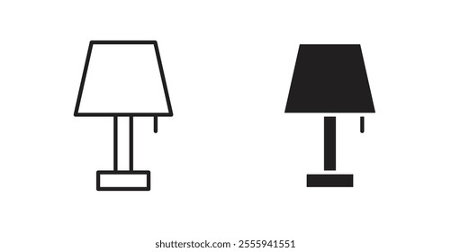 Lamp flat simple vector symbols illustration.