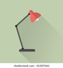 lamp flat vector icon