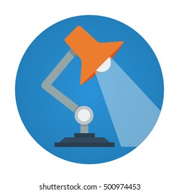 Lamp flat vector icon that shows concept such as edit modern furniture, illuminate energy, for your personal or commercial project