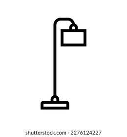 lamp floor bedroom interior line icon vector. lamp floor bedroom interior sign. isolated contour symbol black illustration