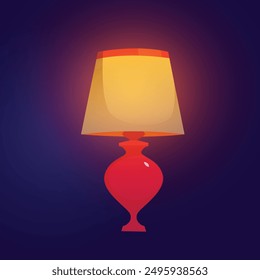 Lampe. Möbel Kronleuchter, Boden und Tischlampe im flachen Cartoon-Stil. Kronleuchter, Illuminator, Taschenlampe - Elemente eines modernen Interieurs.Vektorgrafik,EPS 10.