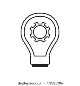 a lamp, a gear, an icon, an eps 10