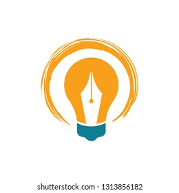 Lamp Genius Smart Creative Idea - Education Logo Symbol