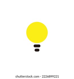 Lámpara, símbolo geométrico muy simple vector logo