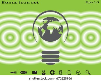 Lamp globe, icon, vector illustration of Eps10