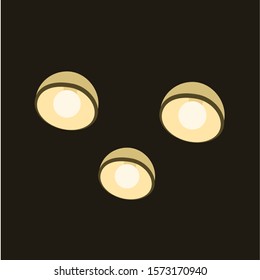 Lamp glowing in the dark