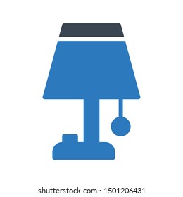 lamp glyph colour vector icon