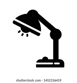 lamp glyph flat vector icon