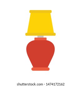 lamp glyph flat vector icon