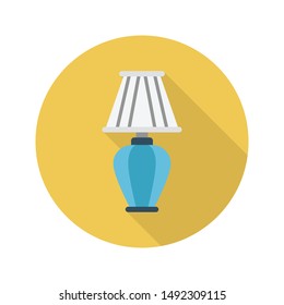 lamp glyph flat vector icon