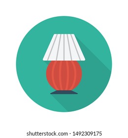 lamp glyph flat vector icon