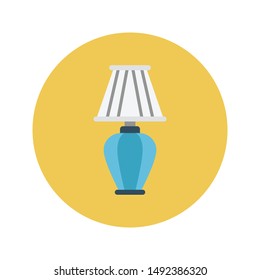 lamp glyph flat vector icon
