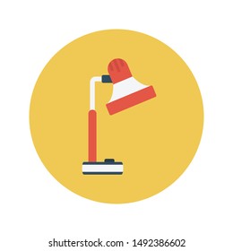 lamp glyph flat vector icon