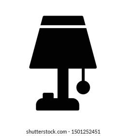 lamp glyph flat vector icon