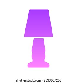 Lamp Glyph Gradient Icon Design
